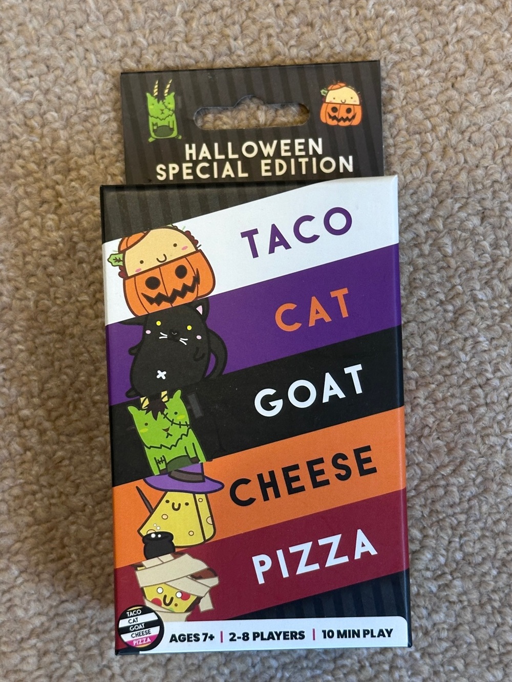 NEW Halloween Special Edition Taco Cat Goat Cheese Pizza Card Game Gift